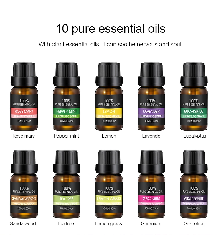 TOP 6 10ml Pure Essential Oil Set NO.:EO05