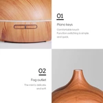 KC-D222 Onion Wood Grain Aromatherapy Diffuser (24V Adapter Version)
