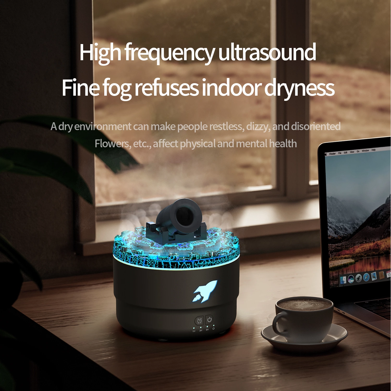 Innovative Volcanic Lava Cannon Aroma Diffuser: Unleash Aromatherapy, Humidify, and Enjoy Night Light