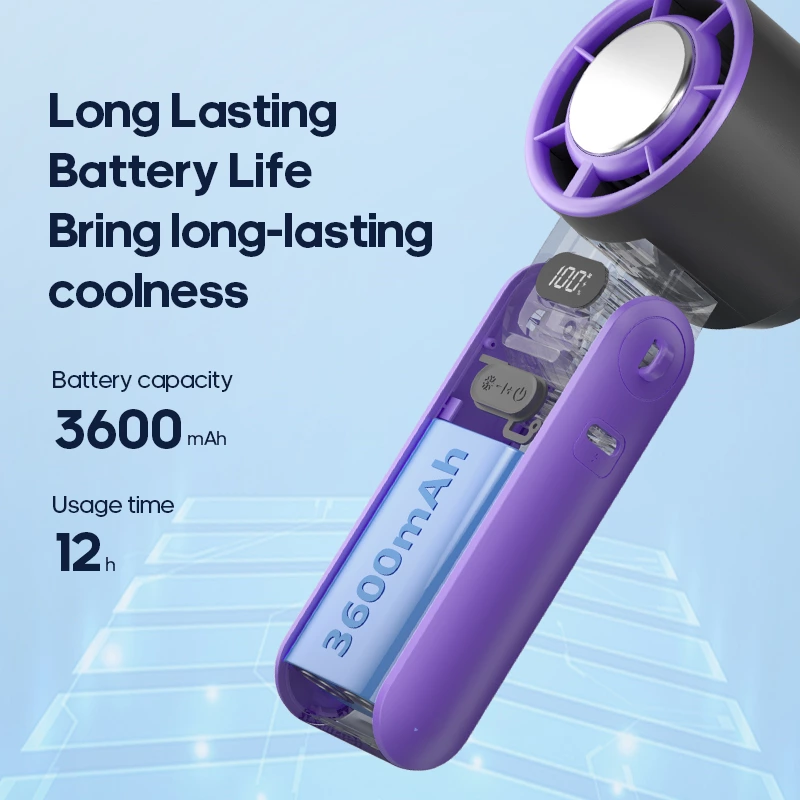 Innovative Handheld Fan with Ice - Cool Tech for On - the - Go Cooling