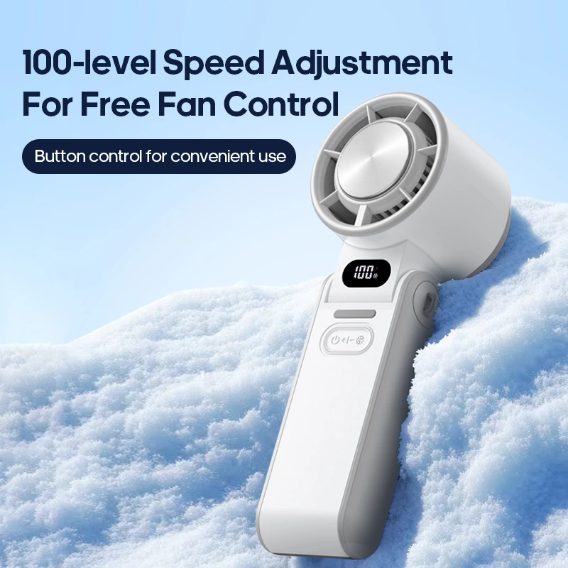 Innovative Handheld Fan with Ice - Cool Tech for On - the - Go Cooling
