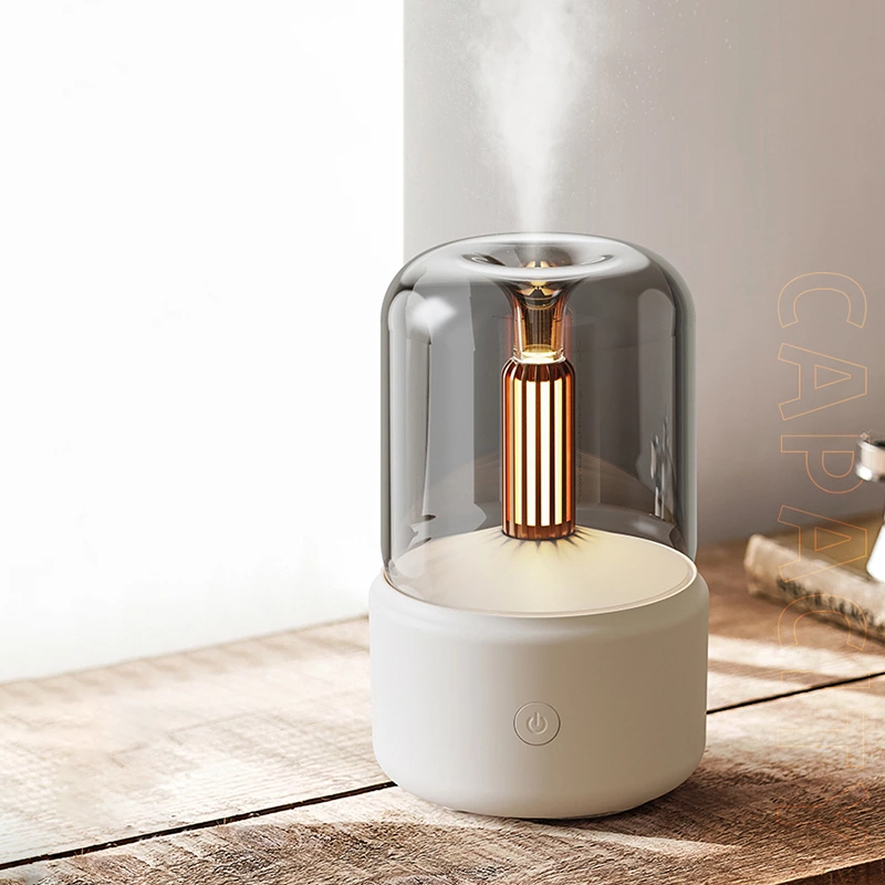 Unwind with the Candlelight Aromatherapy Diffuser: Safe, Quiet, and Stylish