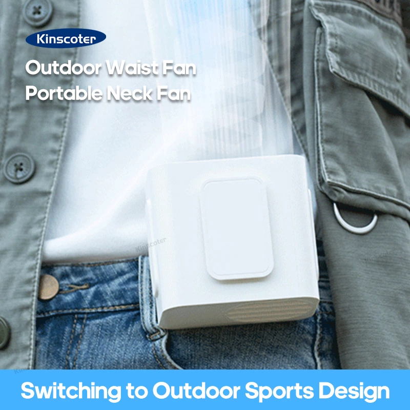 Hands-free outdoor cooling artifact: portable waist fan makes camping and daily life comfortable