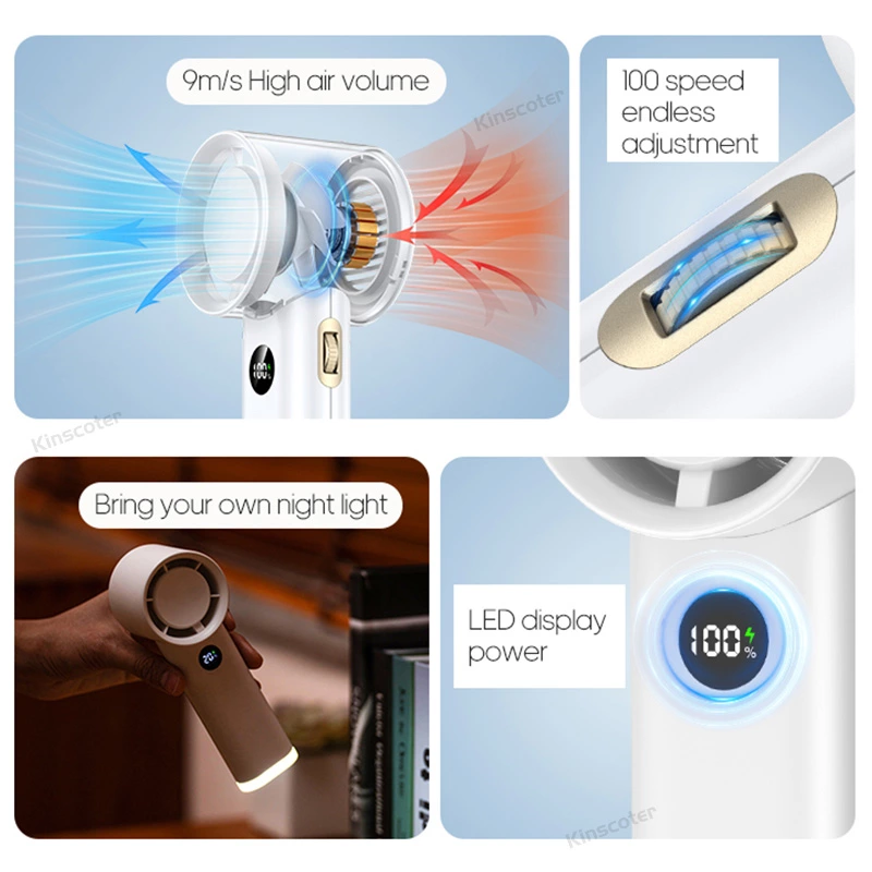 A new portable and cool experience: a 100-speed handheld fan makes summer comfortable