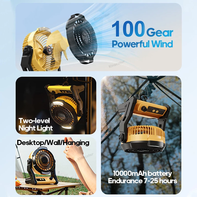 Multifunctional camping fan: an all-around cool partner for outdoor adventures