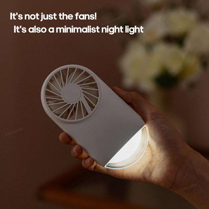 Coolness and light in your pocket: a practical mini portable fan with night light
