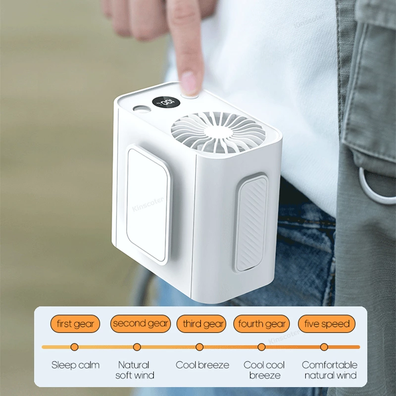 Hands-free outdoor cooling artifact: portable waist fan makes camping and daily life comfortable