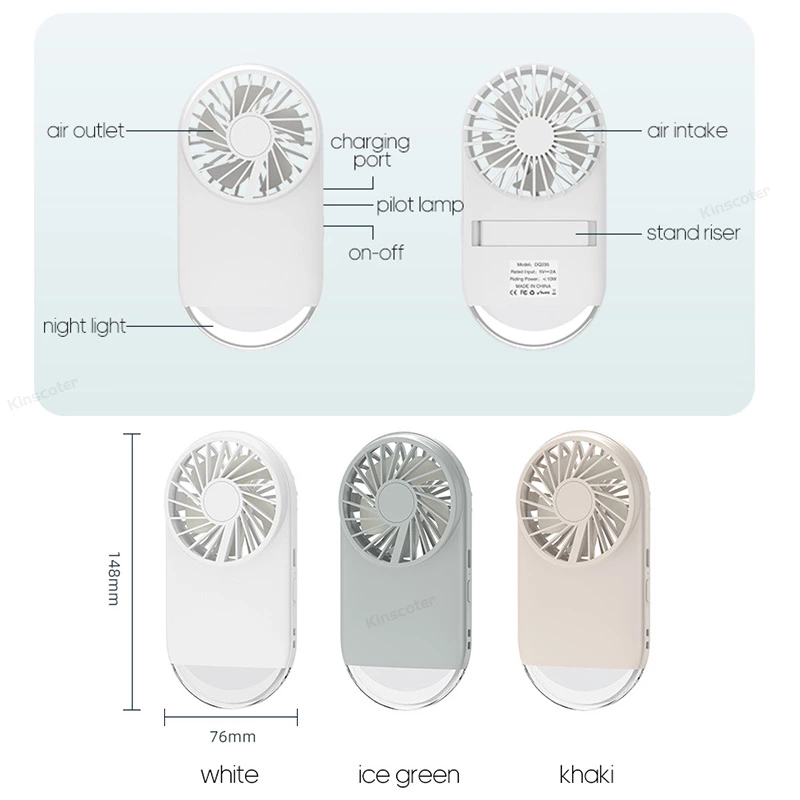 Coolness and light in your pocket: a practical mini portable fan with night light