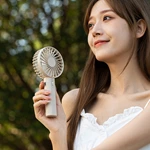 KC-F238 ローラー100段階無段階風量調整ハンディファン（スマホスタンド付属・1800mAh）