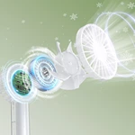 KC-F253 透明ボディ＆雰囲気灯搭載ミニハンディファン（静音ブラシレスモーター・85g）