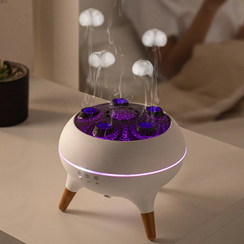 海洋ヒーリングがご自宅に！クリエイティブなクラゲ型スモークリング芳香器、お部屋の雰囲気を彩るおしゃれなアイテム
