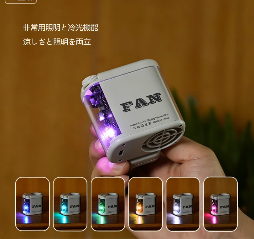 3-in-1 ミニ携帯扇風機|ネック / クリップ / ウエストマウント 3 モード、16000RPM 高速 全シーンクーリング神器